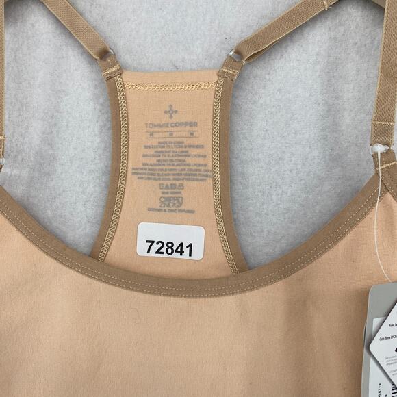 TOMMIE COPPER Bra M Bralette Racerback Pullover Cotton Blend Nude Beige NEW - Picture 12 of 13
